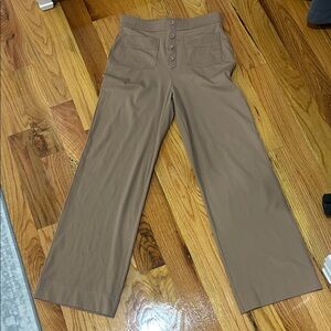 HALARA Tan Pants with Stitch Detail
